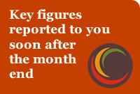 Accountancy advice -  key figures reported to you soon after the month end